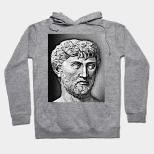 Lucretius Black And While Portrait | Lucretius Artwork 15 Hoodie